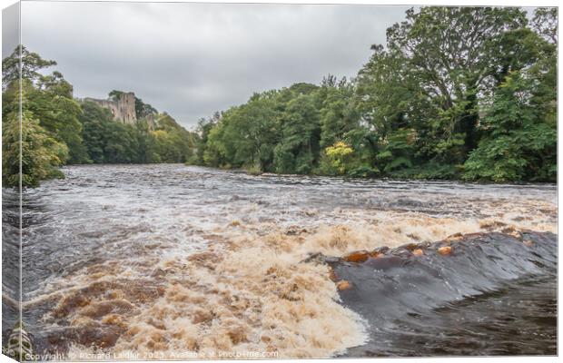 Swollen River Tees at Barney Weir Canvas Print by Richard Laidler