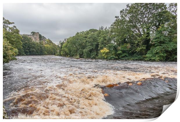 Swollen River Tees at Barney Weir Print by Richard Laidler