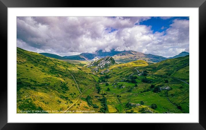 The Nantlle Valley Framed Mounted Print by Mike Shields