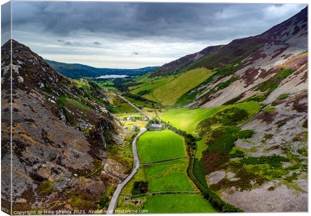 Nantlle Valley Canvas Print by Mike Shields