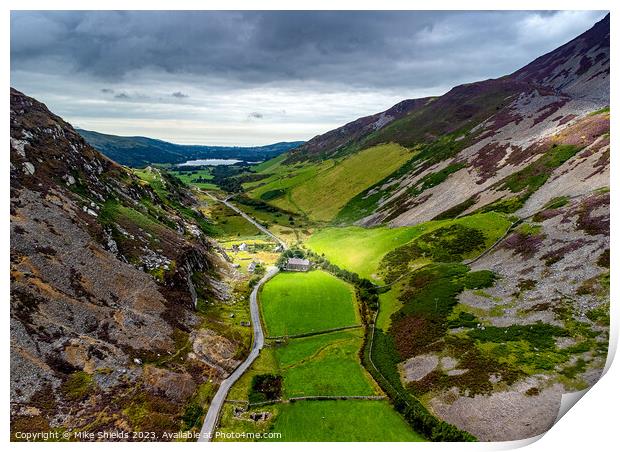 Nantlle Valley Print by Mike Shields