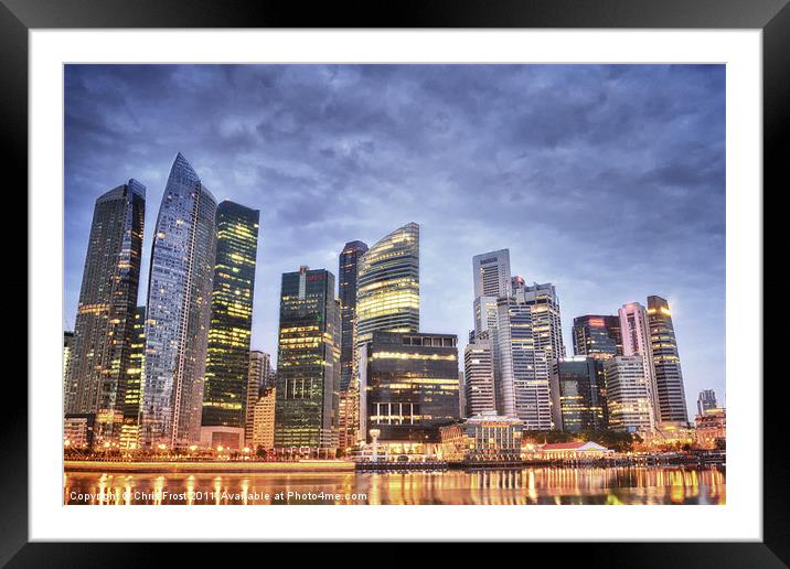 Singapore waterfront Framed Mounted Print by Chris Frost