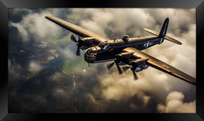 The Consolidated B-24 Liberator Framed Print by CC Designs