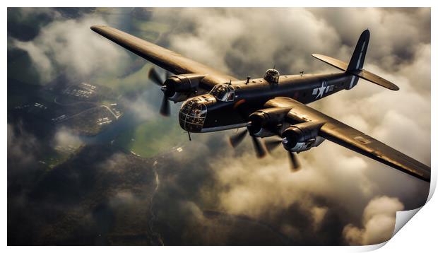 The Consolidated B-24 Liberator Print by CC Designs
