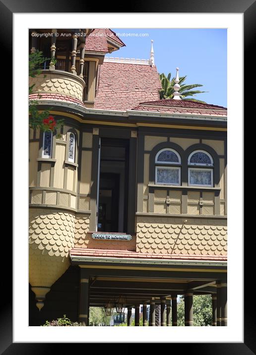 Winchester Mystery House in San Jose California Framed Mounted Print by Arun 