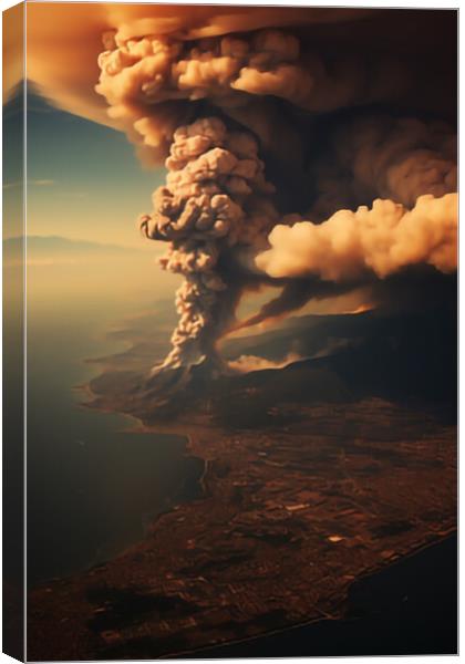  Mount Vesuvius Canvas Print by CC Designs