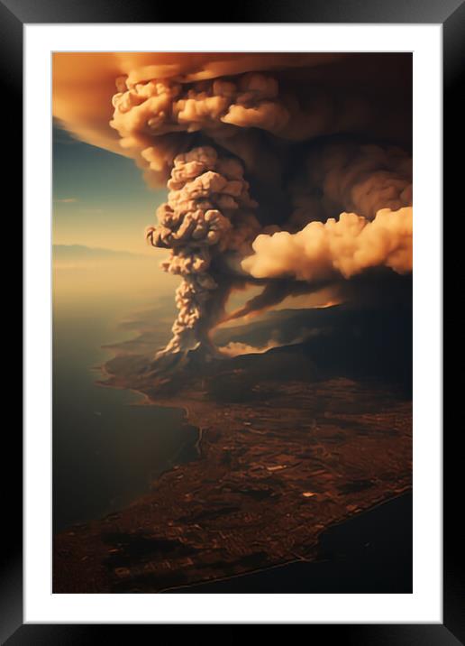  Mount Vesuvius Framed Mounted Print by CC Designs