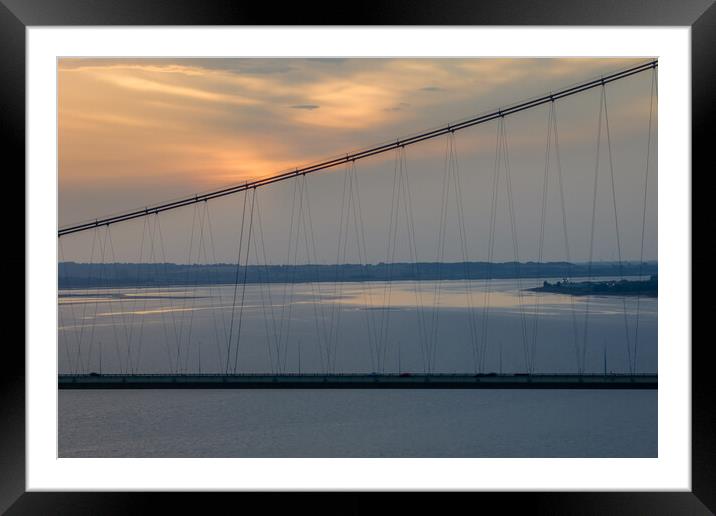 Humber Suspension Bridge Framed Mounted Print by Apollo Aerial Photography