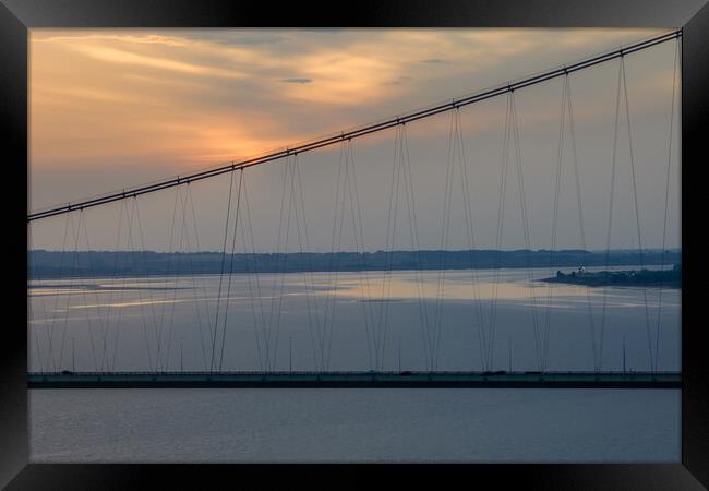 Humber Suspension Bridge Framed Print by Apollo Aerial Photography