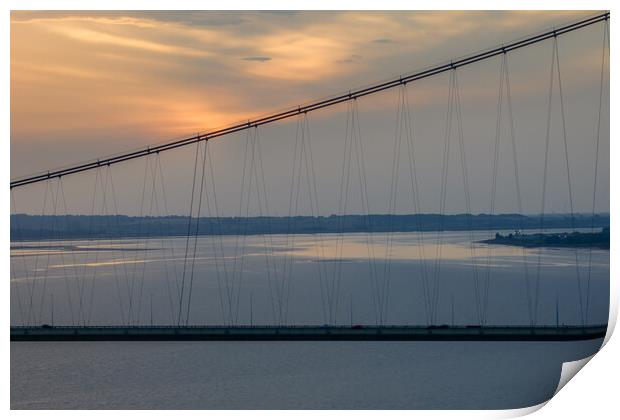 Humber Suspension Bridge Print by Apollo Aerial Photography