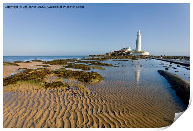 St Mary's Island Blues Print by Jim Jones