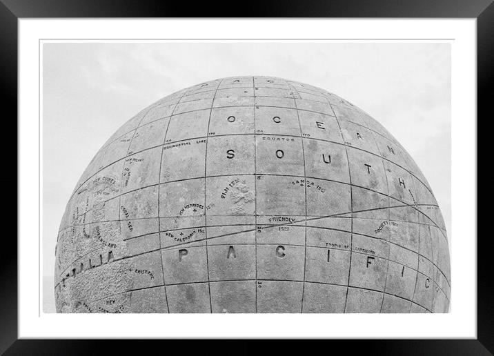 Swanage Globe Framed Mounted Print by Mark Godden