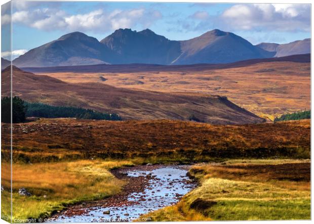 An Teallach Mountain Massif West Highland Scotland Late Autumn Splendour Canvas Print by OBT imaging