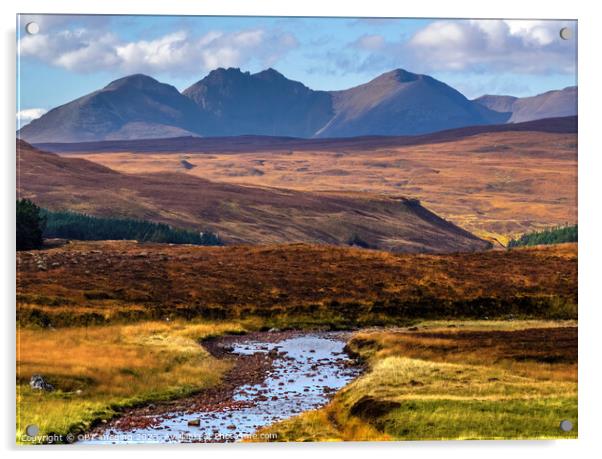An Teallach Mountain Massif West Highland Scotland Late Autumn Splendour Acrylic by OBT imaging