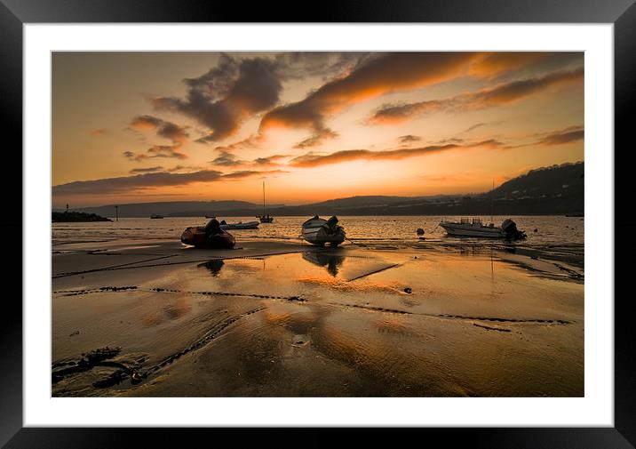 Newquay Sunrise Framed Mounted Print by Ian Collins