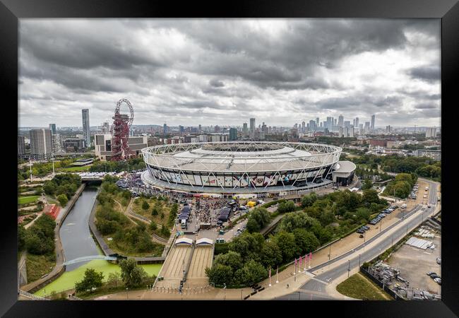 The Olympic Stadium Framed Print by Apollo Aerial Photography