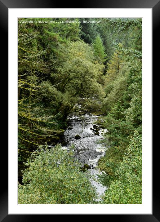 Outflow of the River Taff Fawr from Beacons Reserv Framed Mounted Print by Nick Jenkins