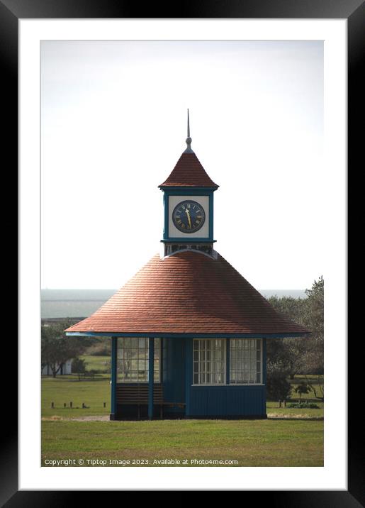 Fronting on sea clock tower Framed Mounted Print by Michael bryant Tiptopimage