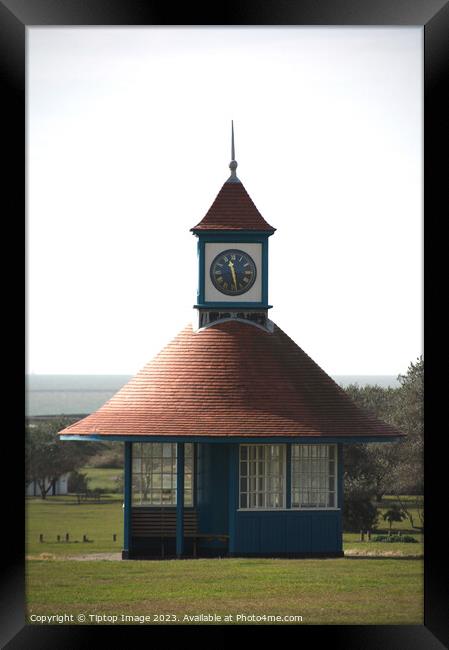 Fronting on sea clock tower Framed Print by Michael bryant Tiptopimage