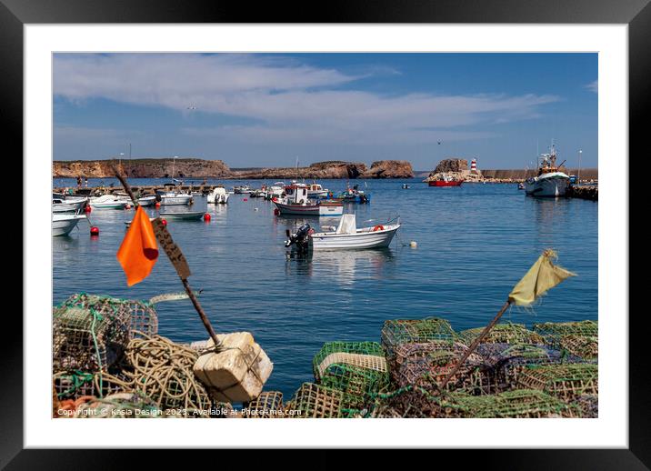 Porto de Pesca da Baleeira, Sagres Framed Mounted Print by Kasia Design