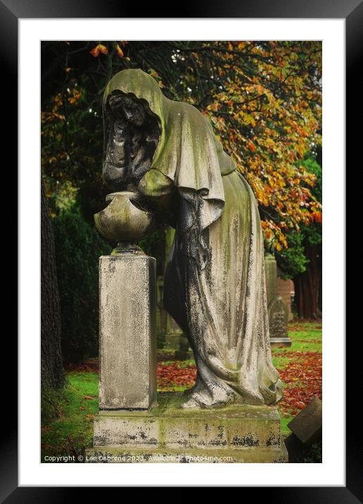 Weeping Woman Statue, Edinburgh Framed Mounted Print by Lee Osborne