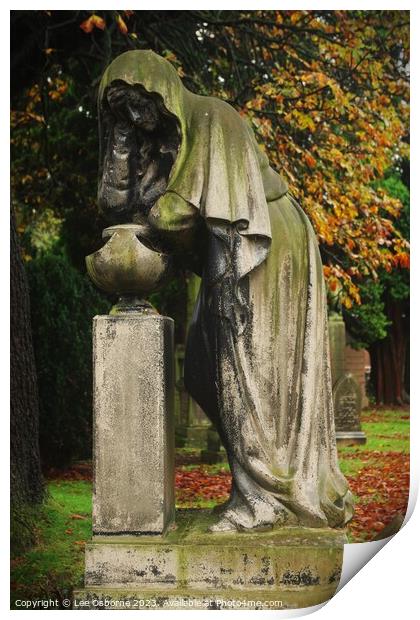 Weeping Woman Statue, Edinburgh Print by Lee Osborne