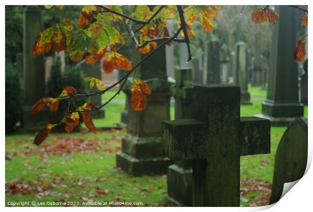 Autumn Graves Print by Lee Osborne