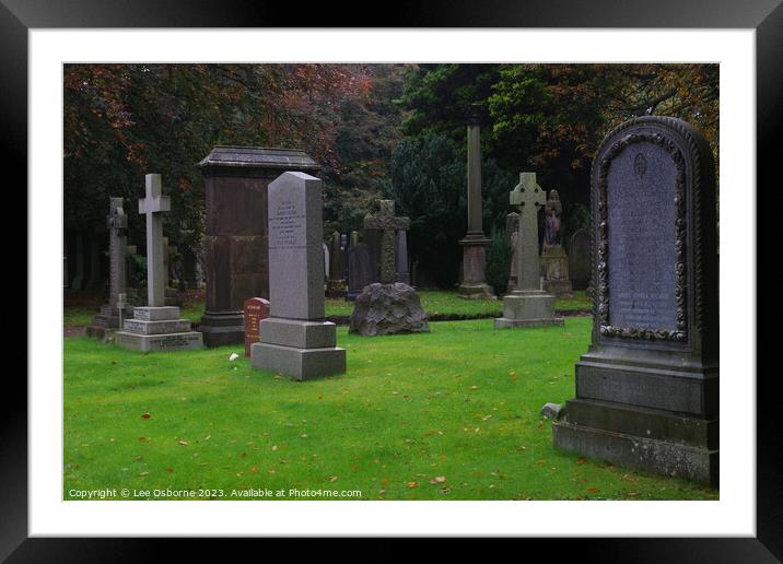Dean Cemetery, Edinburgh Framed Mounted Print by Lee Osborne