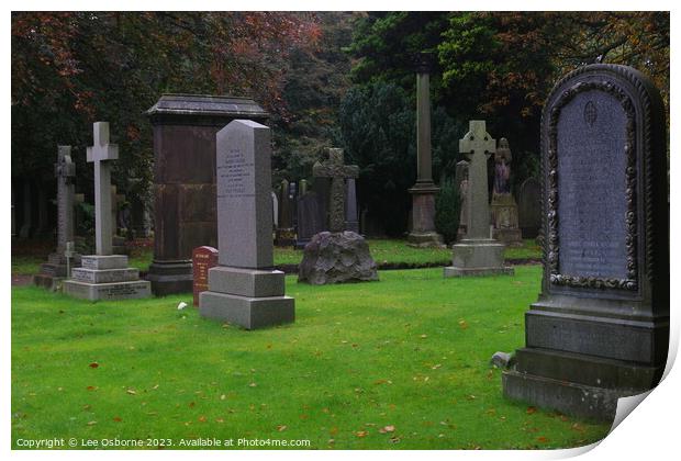 Dean Cemetery, Edinburgh Print by Lee Osborne