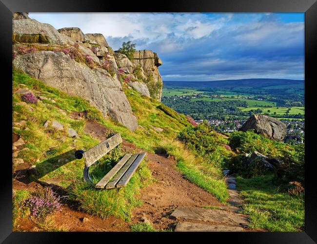 The Cow and Calf Rocks, Ilkley Framed Print by Darren Galpin