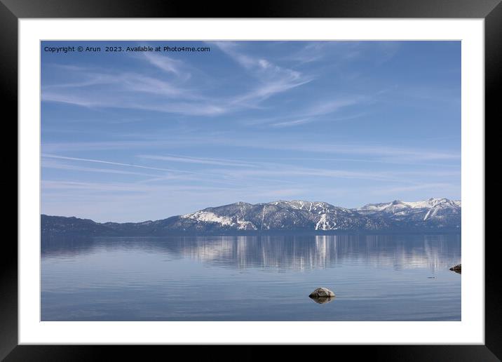 Lake tahoe Sugar Pine state park Framed Mounted Print by Arun 