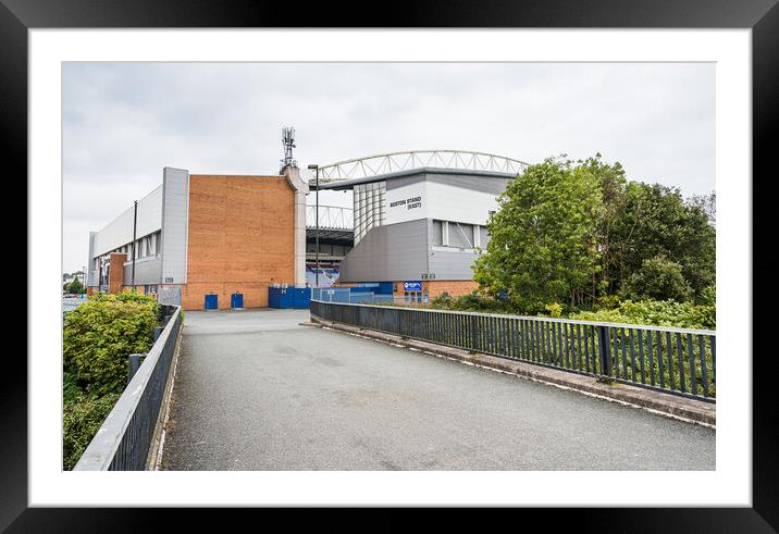 Bridge over the River Douglas to the DW Stadium Framed Mounted Print by Jason Wells
