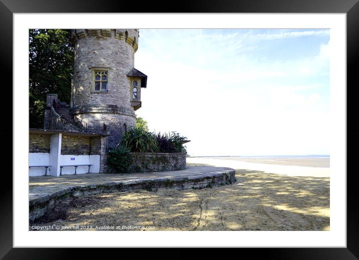 Appley tower and beach, Ryde, Isle of Wight. Framed Mounted Print by john hill