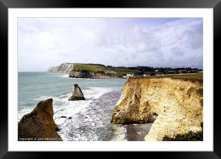 Freshwater bay, Isle of Wight. Framed Mounted Print by john hill