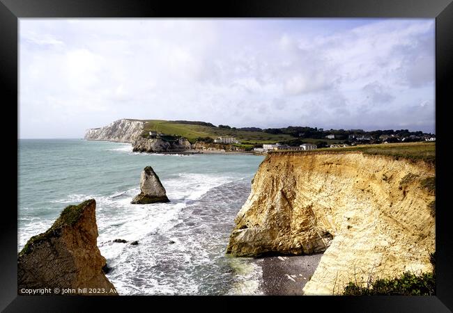 Freshwater bay, Isle of Wight. Framed Print by john hill