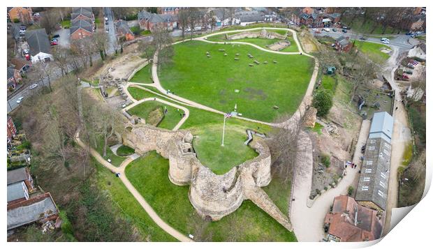 Pontefract Castle Print by Apollo Aerial Photography