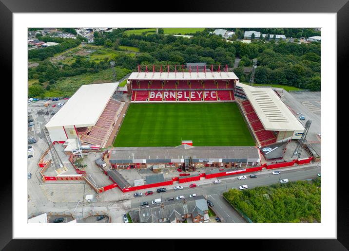 Oakwell Stadium Framed Mounted Print by Apollo Aerial Photography