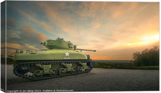 Normandy D day tank. Canvas Print by John Allsop