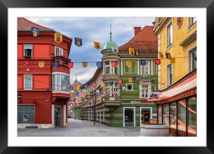 Old Town of Celje In Slovenia Framed Mounted Print by Artur Bogacki