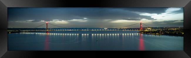 Humber Bridge Panorama Framed Print by Apollo Aerial Photography
