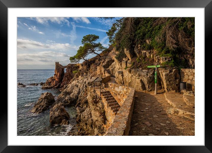 Watchman Path In Lloret de Mar On Costa Brava In Spain Framed Mounted Print by Artur Bogacki