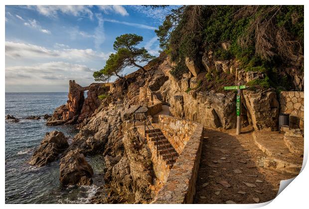 Watchman Path In Lloret de Mar On Costa Brava In Spain Print by Artur Bogacki