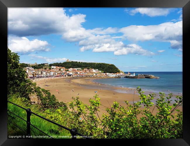 South Bay at Scarborough Framed Print by Mark Sunderland