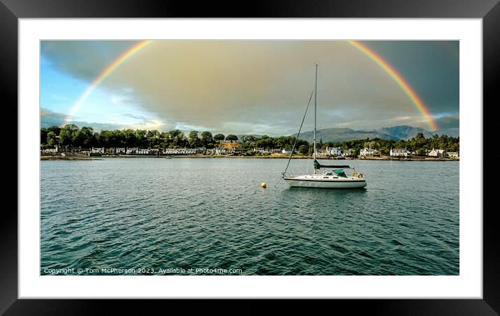 Rainbow over Plockton Framed Mounted Print by Tom McPherson