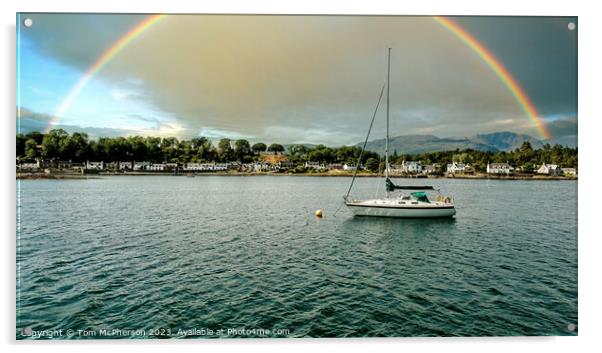 Rainbow over Plockton Acrylic by Tom McPherson