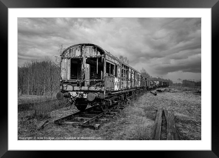 Abandoned Train Framed Mounted Print by RJW Images