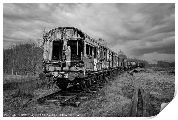 Abandoned Train Print by RJW Images