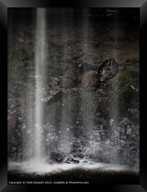 Close Up of Henrhyd Falls Framed Print by Heidi Stewart