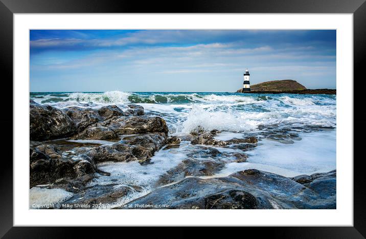 Penmon Point Lighthouse Framed Mounted Print by Mike Shields