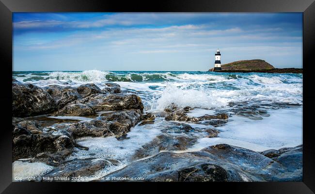 Penmon Point Lighthouse Framed Print by Mike Shields